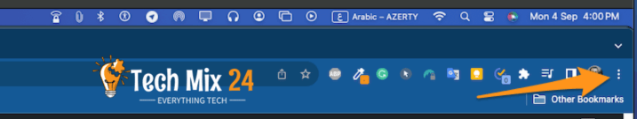 Click on the three-dot menu icon in the top corner