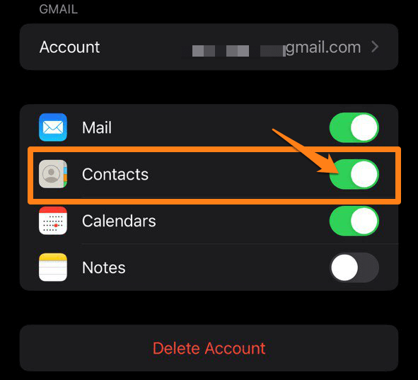 Image from: Contacts button