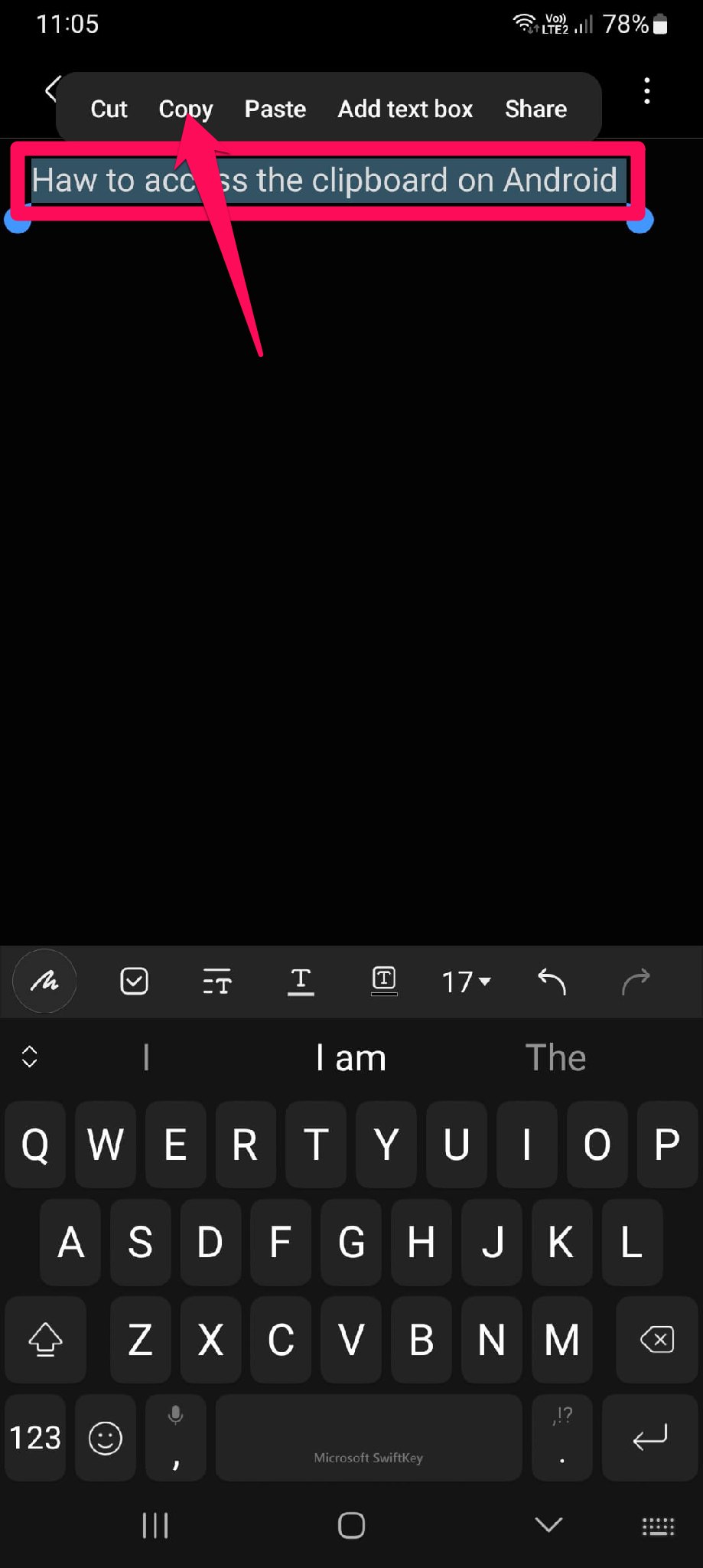 Copy words How to access the clipboard on Android