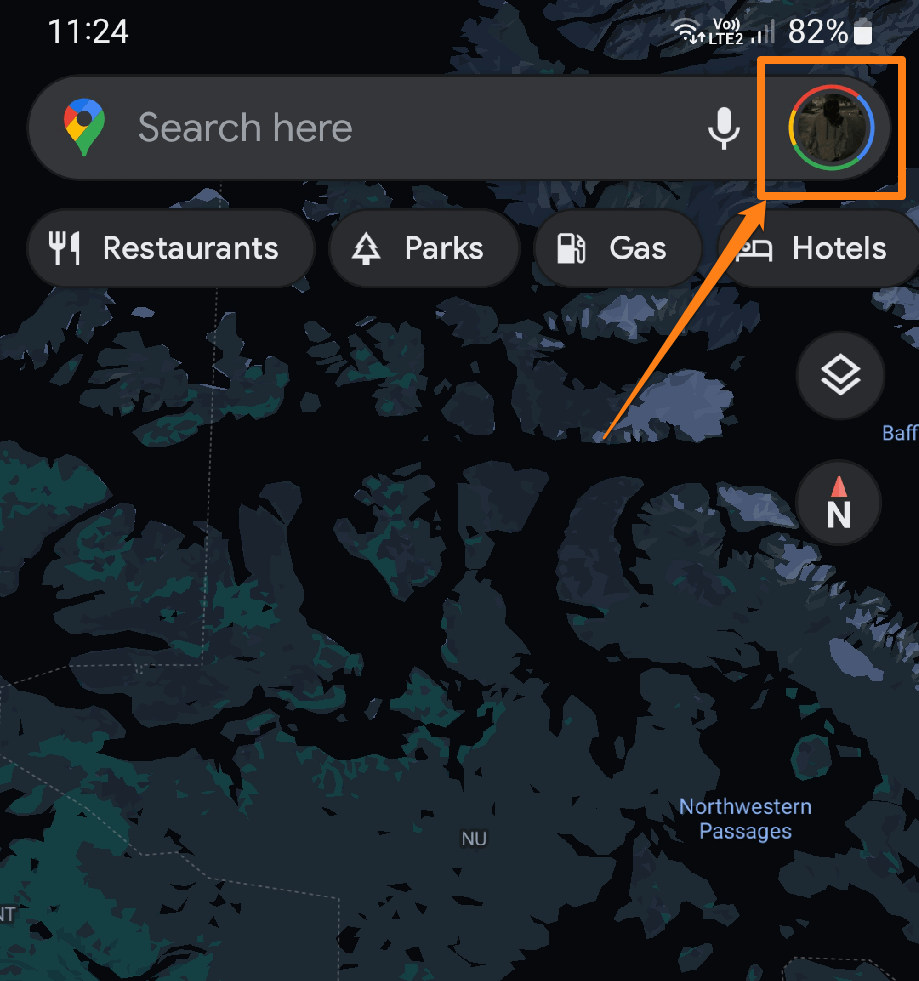 Profile icon How to enable satellite view in Google Maps