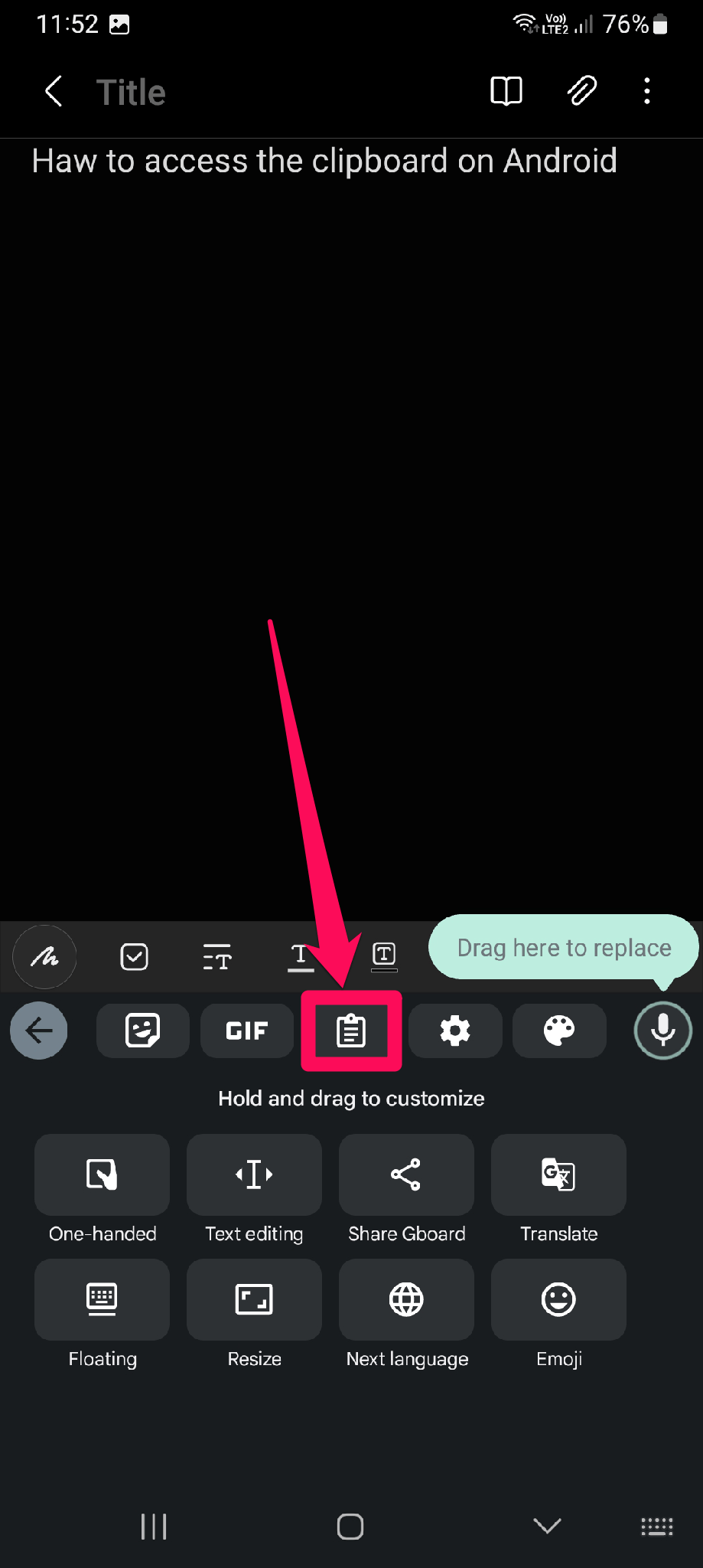 Clipboard icon How to access the clipboard on Android