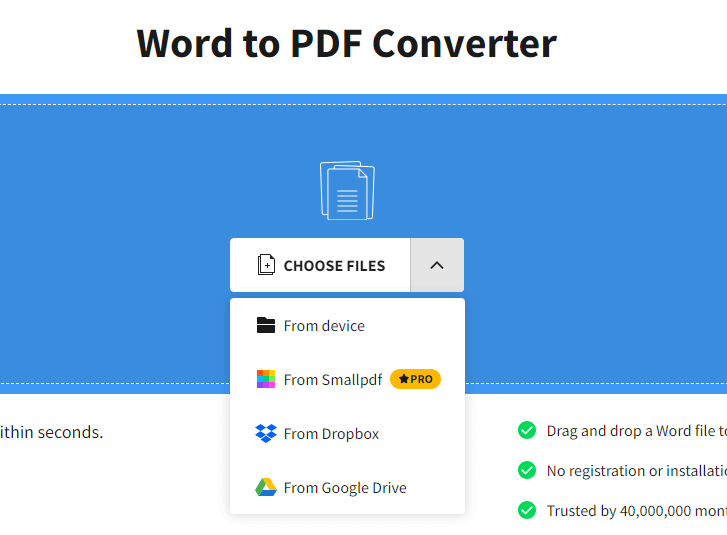 Image from: SmallpdfHow to convert a PDF file from Word
