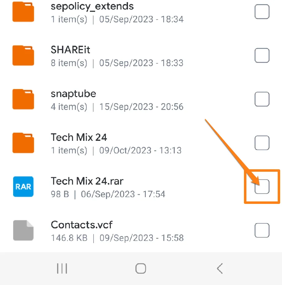 click on the box How to unzip files on Android