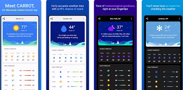 CARROT Weather App Best Weather Apps for Android