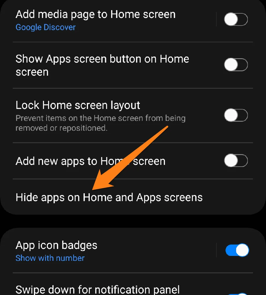 Click on Hide apps from home and apps screens How to Find Hidden Apps on Android