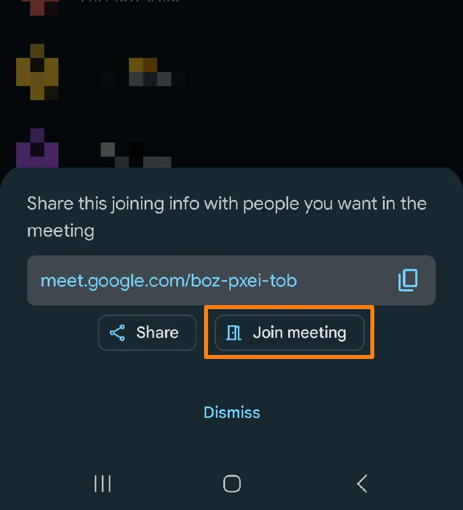 Click on Join Meeting How to Make a Video Calls on Android