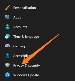 Click on Privacy & security How to Clear Cache on Windows 11