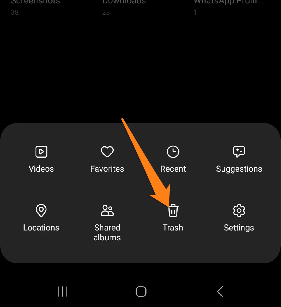 Click on Trash How to Empty The Trash on Android