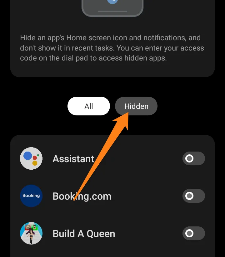 Click on hidden How to Find Hidden Apps on Android