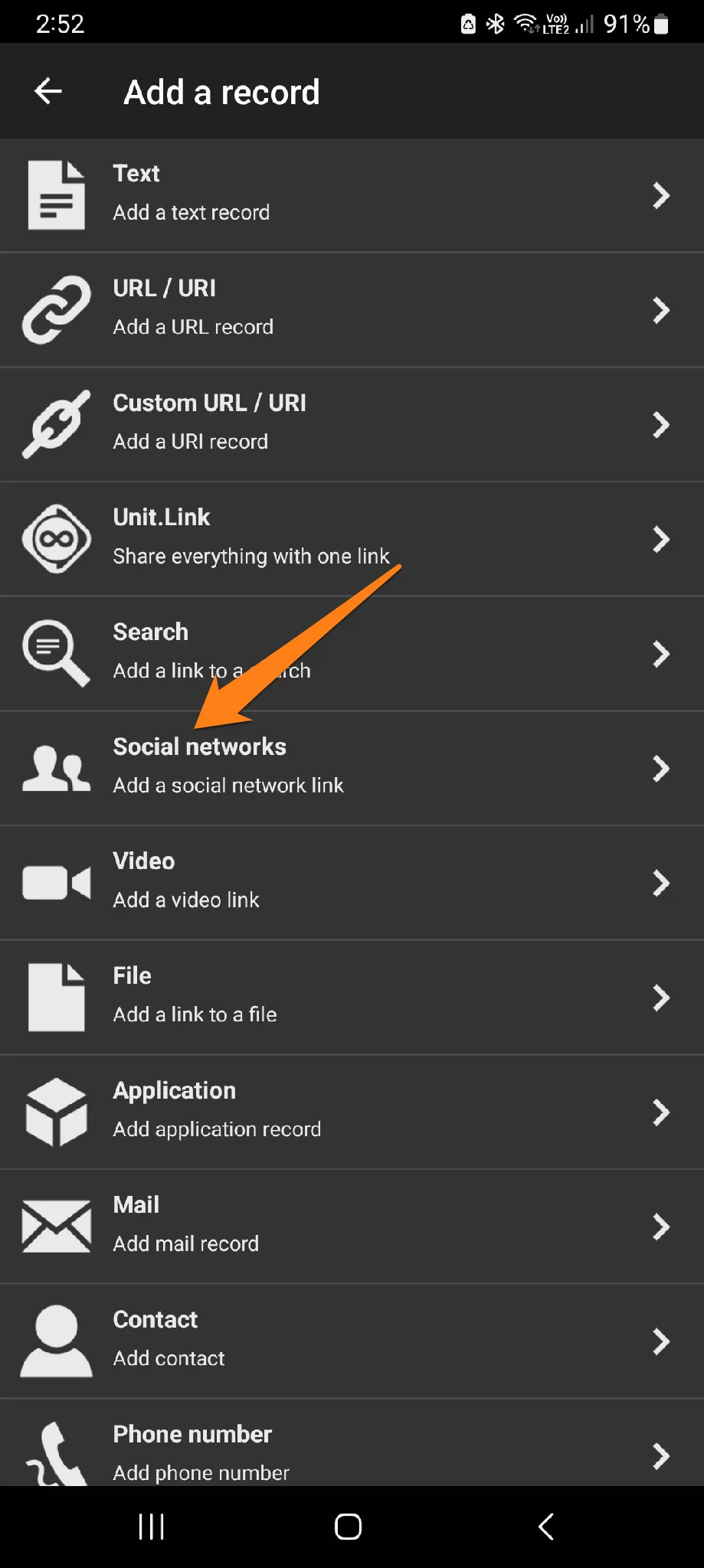Setting up social media accounts How to Use NFC on Android
