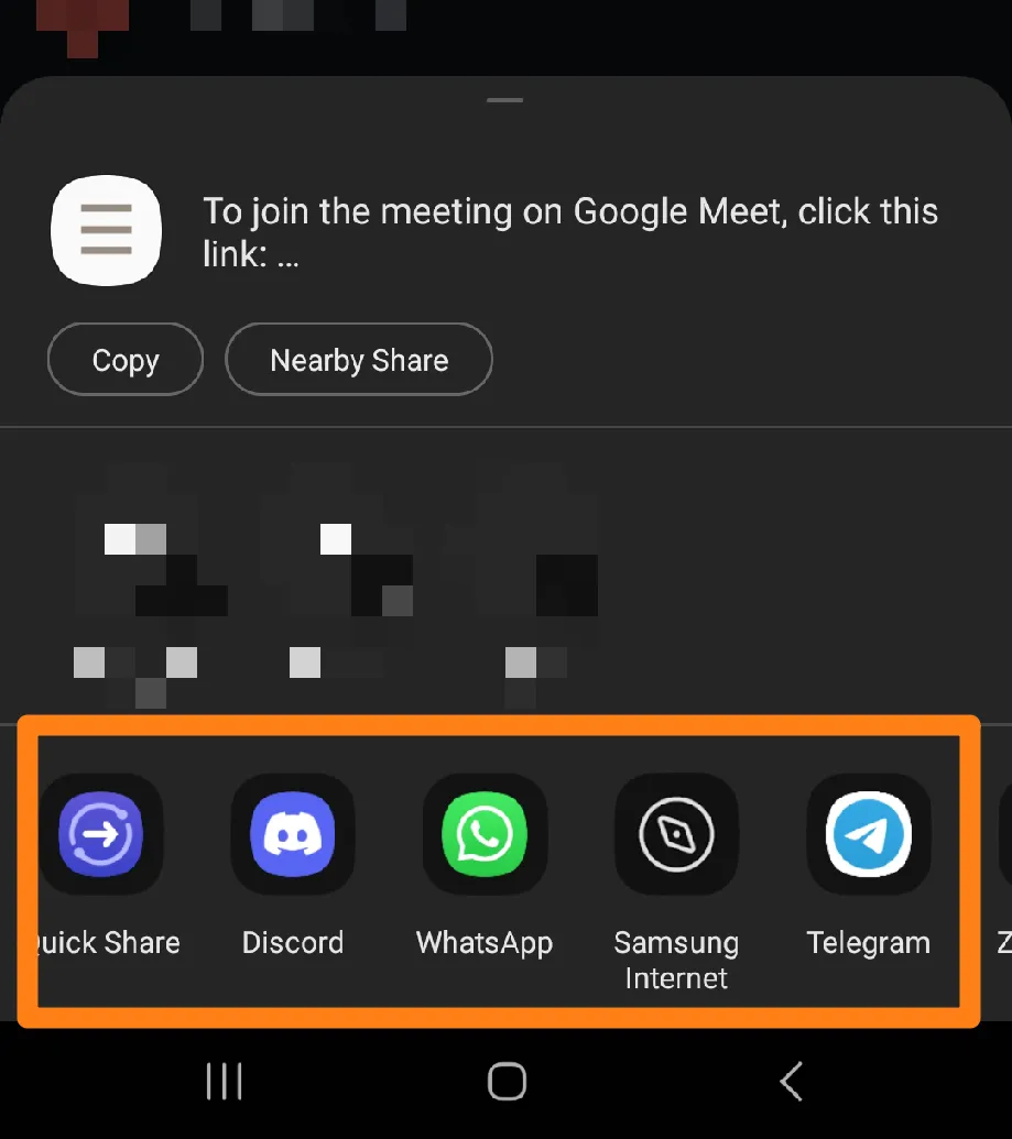 Share the meeting link How to Make a Video Calls on Android