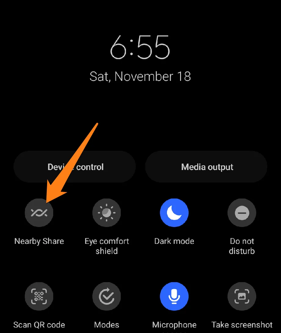Turn on Nearby Share How to Transfer Contacts to New Phone