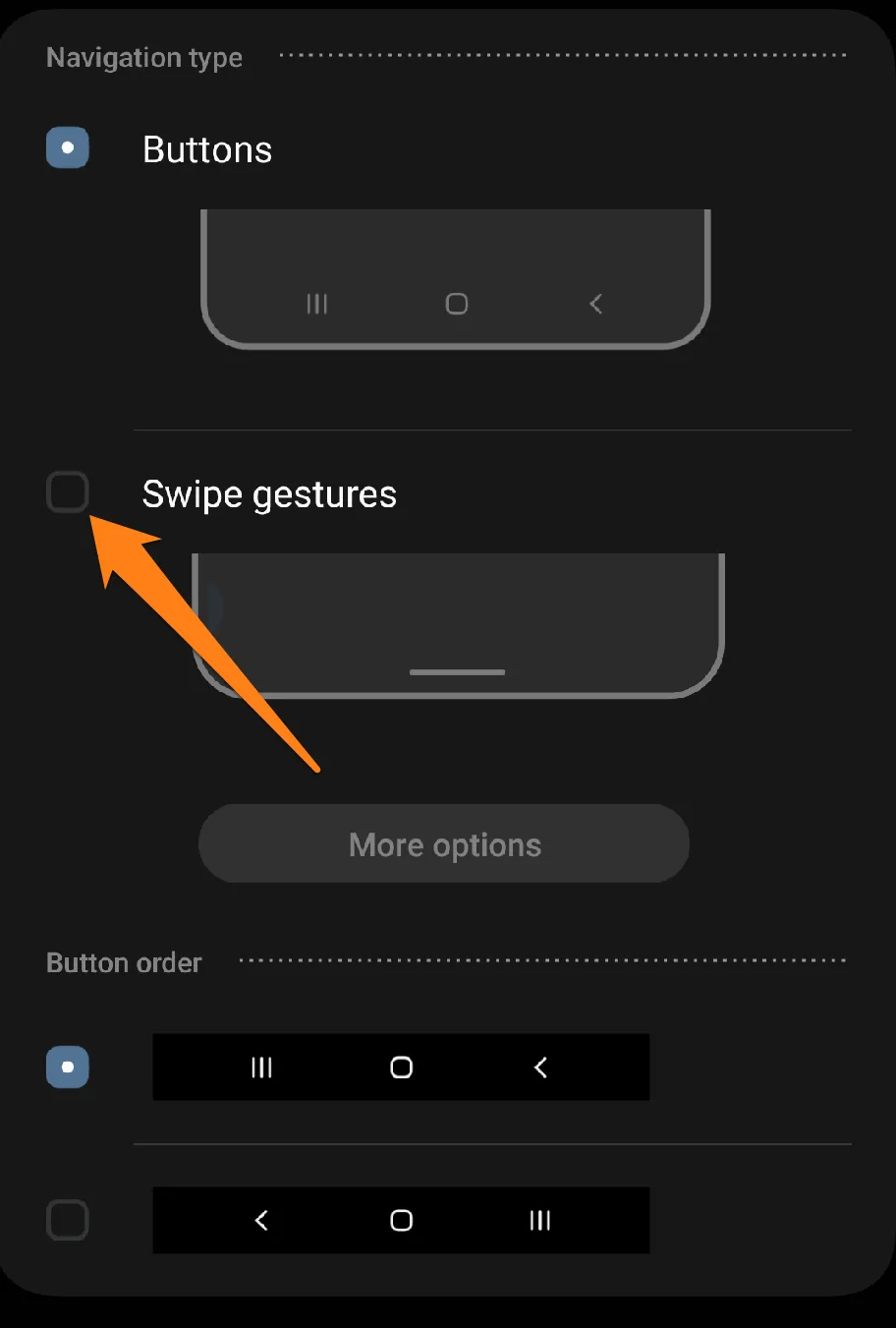 Activate the Gesture Navigation button How to use Gesture Navigation on Android