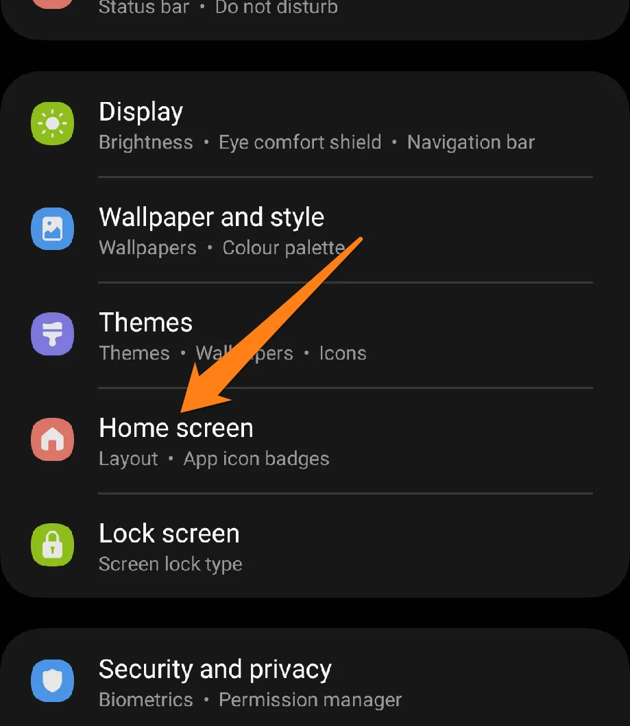 Click on Home Screen How To Fix Android Screen Not Rotating