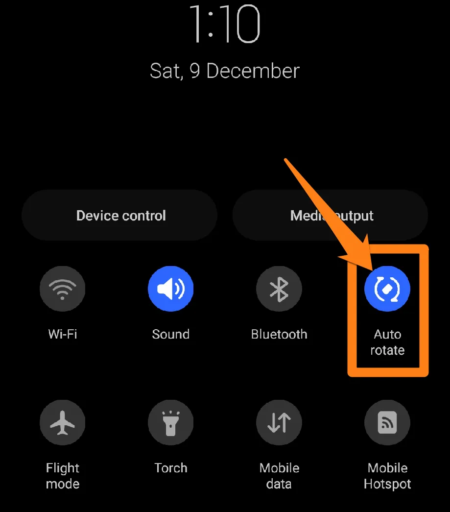 Press and hold Auto-rotate How To Fix Android Screen Not Rotating