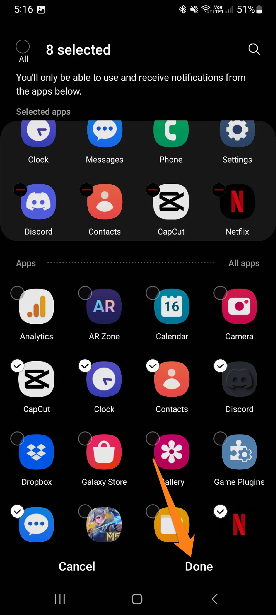 Select the apps How to Use Focus Mode on Android